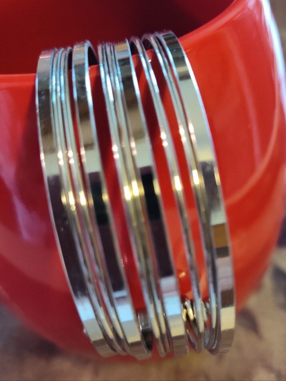 Silver Plated Multi-Bangle Bracelet Set - Silver Stack